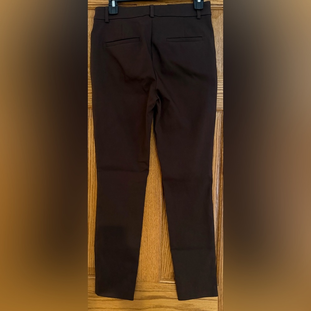 LOFT THE SUTTON SKINNY CHOCOLATE BROWN ANKLE PANTS SIZE 0 - Picture 3 of 11